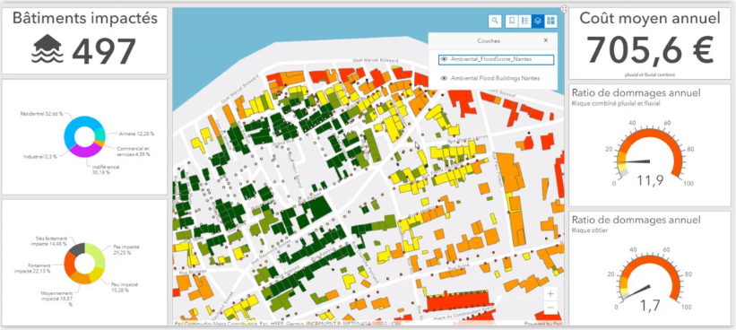 Tableau de bord géographique